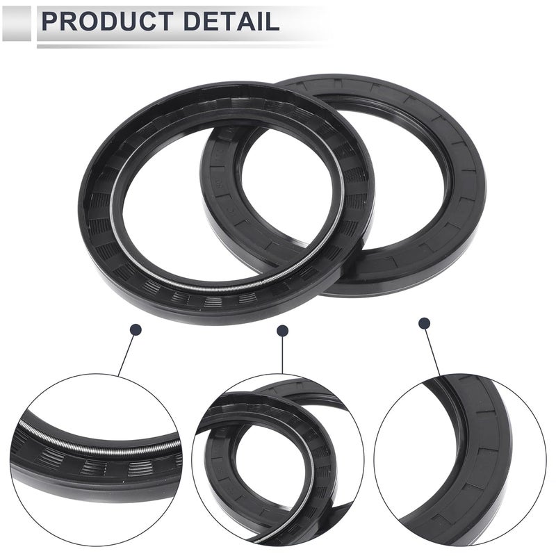 RATCHROLL Universal Oil Seal TC Double Lip W Steel Spring Seal Ring Rotary Shaft Seal 80x110x10mm High Pressure NBR Rubber Black 5 Pcs - Image 5